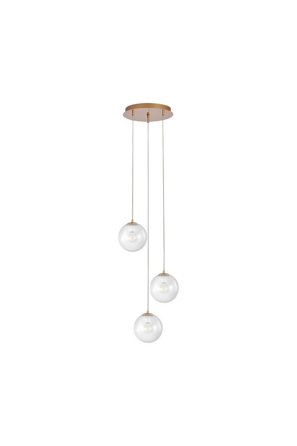 Braytron S002R 3H 3xG9 GLD PENDANT LIGHT