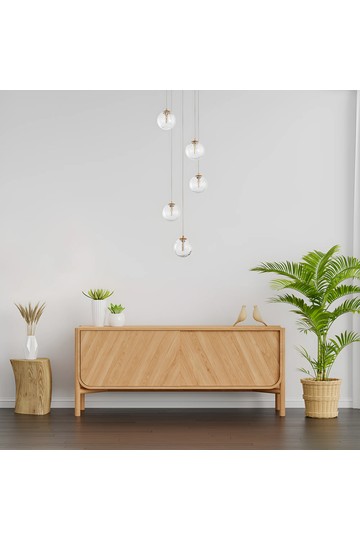 Braytron S002R 5H 5xG9 GLD PENDANT LIGHT