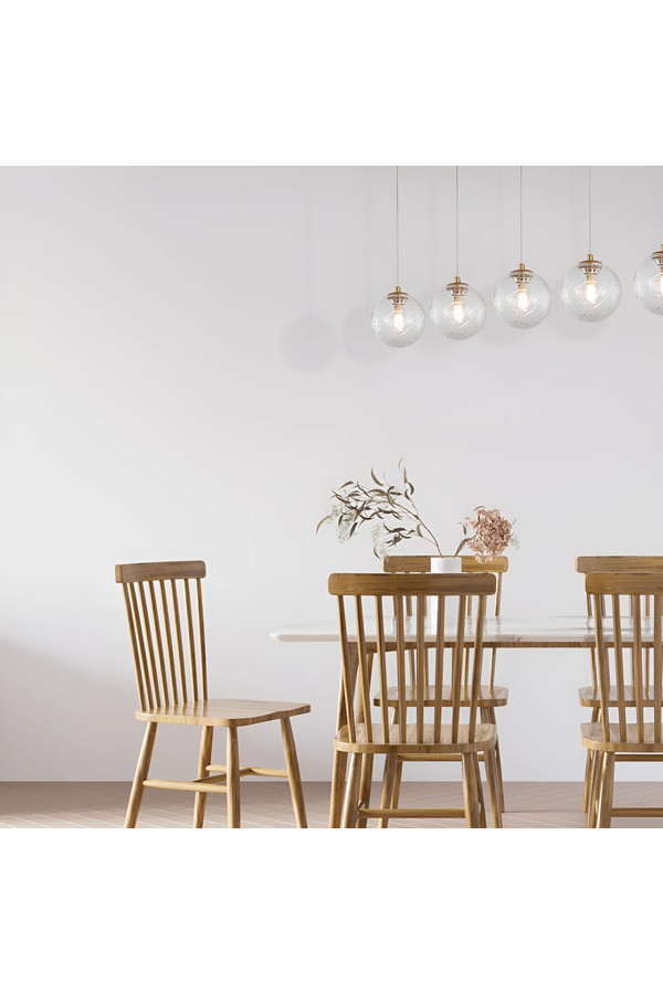 Braytron S002S 5H 5xG9 GLD PENDANT LIGHT