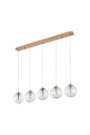Braytron S002S 5H 5xG9 GLD PENDANT LIGHT