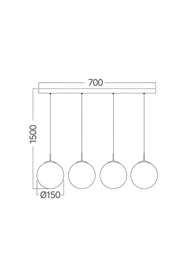 Braytron S003S 4H 4xG9 SMK PENDANT LIGHT