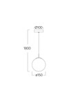 Braytron S003R 1H 1xG9 AMB PENDANT LIGHT