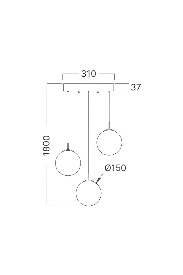 Braytron S003R 3H 3xG9 AMB PENDANT LIGHT