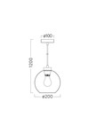 Braytron S005R 1H 1xE27 SMK PENDANT LIGHT