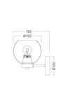 Braytron S005W 1H 1xE27 SMK WALL LIGHT