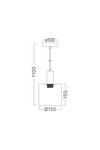 Braytron S007R 1H 1xE27 SMK PENDANT LIGHT