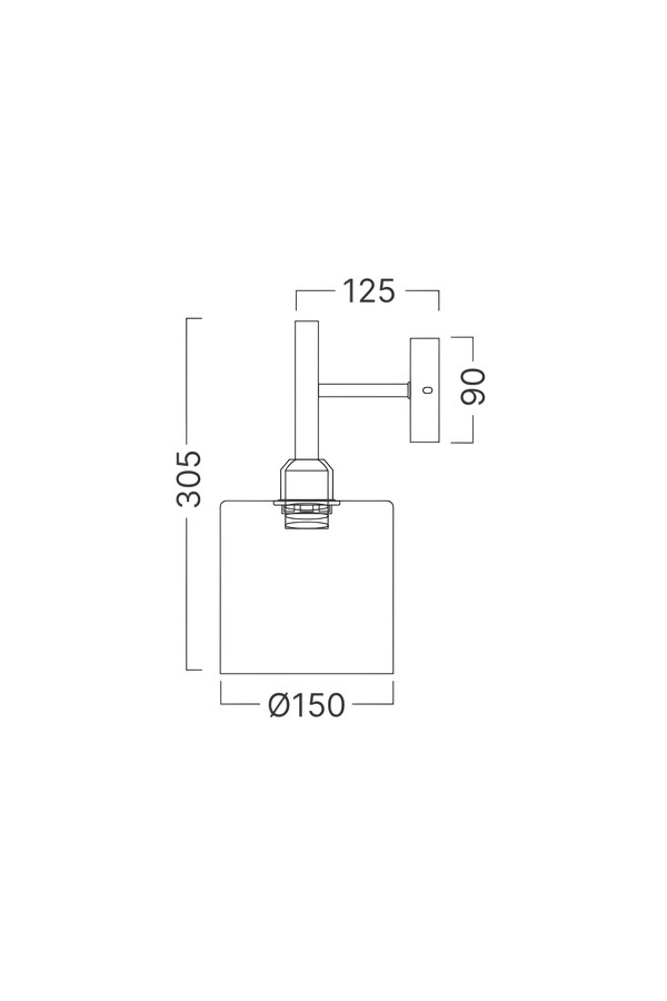 Braytron S007W 1H 1xE27 SMK WALL LIGHT
