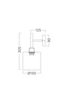 Braytron S007W 1H 1xE27 SMK WALL LIGHT