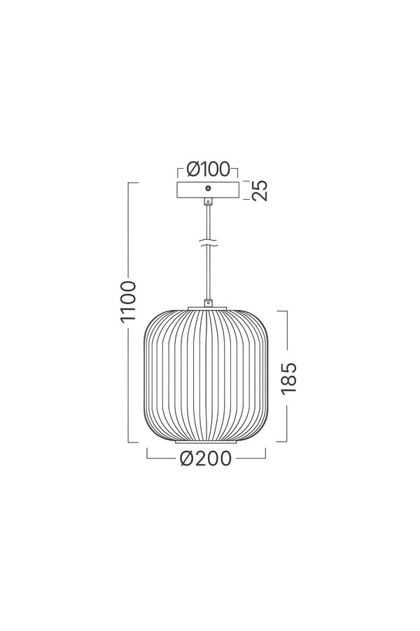 Braytron S009R 1H 1xE27 OPL BLC PENDANT LIGHT