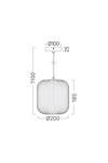 Braytron S009R 1H 1xE27 OPL BLC PENDANT LIGHT