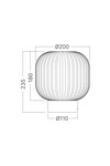 Braytron S009T 1H 1xE27 OPL BLC TABLE LAMP