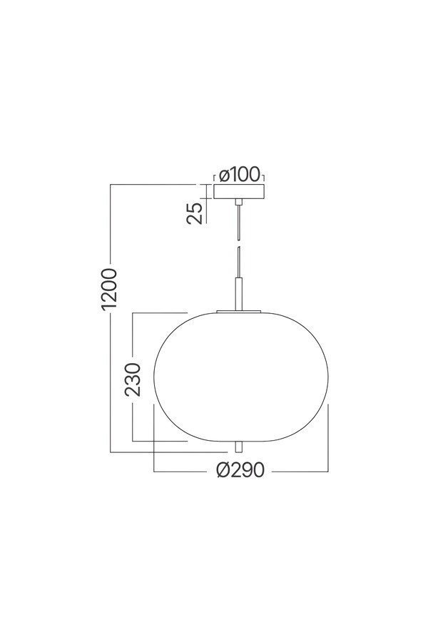 Braytron S011R 1H 1xE27 OPL BLC PENDANT LIGHT