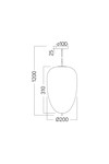 Braytron S011R 1H 1xE27 OPL BLC PENDANT LIGHT