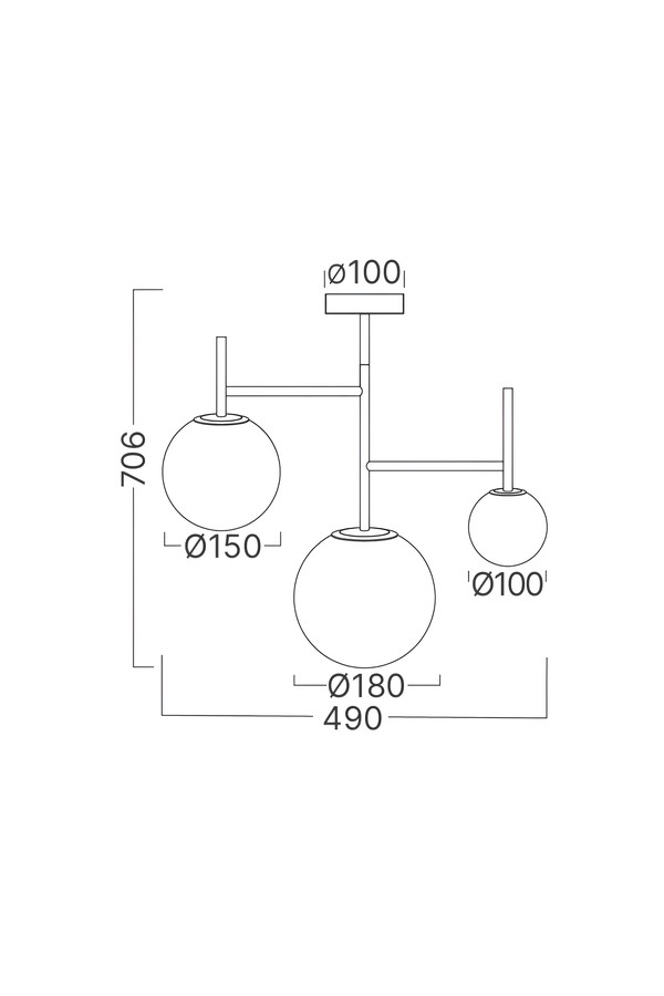 Braytron S012C 3H 3xG9 OPL BLC PENDANT LIGHT