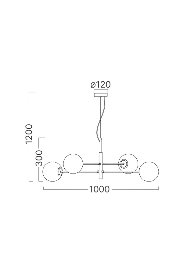 Braytron S012R 4H 4xG9 OPL GLD PENDANT LIGHT