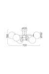 Braytron S012C 6H 6xG9 OPL BLC PENDANT LIGHT