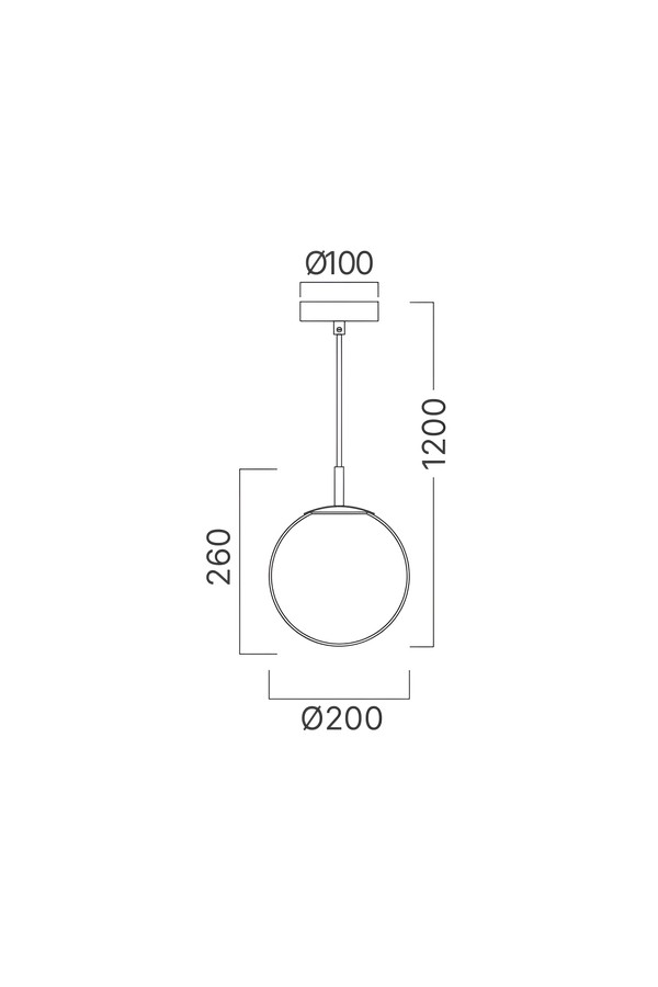 Braytron S013R 1H 1xE27 OPL BLC PENDANT LIGHT