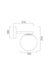 Braytron S013W 1H 1xG9 OPL BLC WALL LIGHT