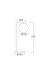 Braytron S013T 1H 1xG9 OPL BLC TABLE LAMP