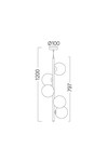 Braytron S014R 5H 5xG9 CLR PENDANT LIGHT
