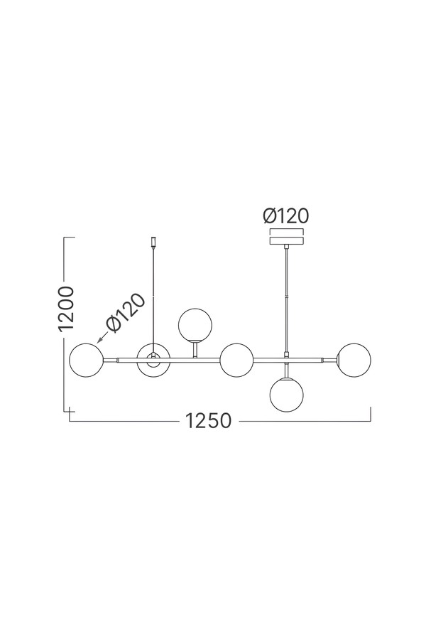 Braytron S011S 6H 6xG9 CLR PENDANT LIGHT