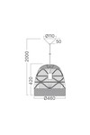 Braytron D003R 1H 1xE27 RTN PENDANT LIGHT