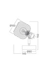 Braytron W001C 1H 1xE14 WDN WALL LIGHT