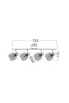 Braytron W001C 4H 4xE14 WDN CEILING LIGHT