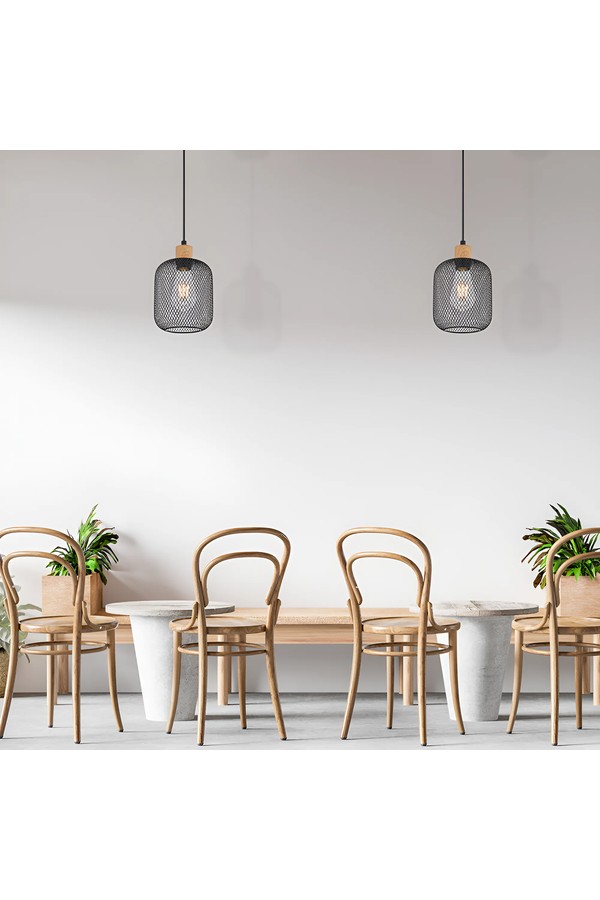 Braytron W001R 1H 1xE27 WDN PENDANT LIGHT