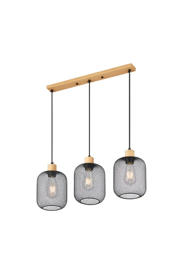 Braytron W001S 3H 3xE27 WDN PENDANT LIGHT