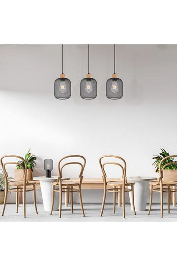 Braytron W001S 3H 3xE27 WDN PENDANT LIGHT