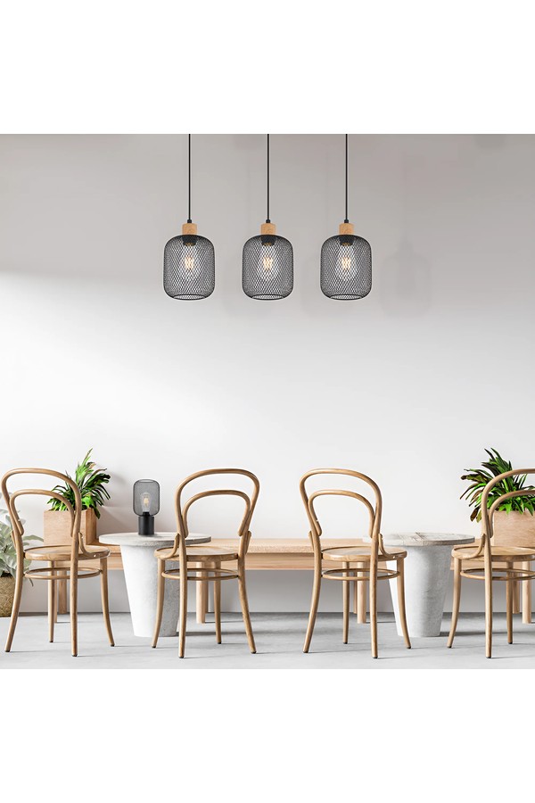 Braytron W001S 3H 3xE27 WDN PENDANT LIGHT