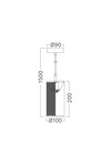 Braytron W002R 1H 1xE14 BLC PENDANT LIGHT