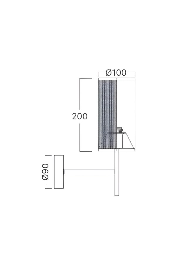Braytron W002W 1H 1xE14 BLC WALL LIGHT