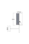 Braytron W002W 1H 1xE14 BLC WALL LIGHT