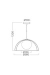 Braytron W004R 1H 1xE27 BLC PENDANT LIGHT