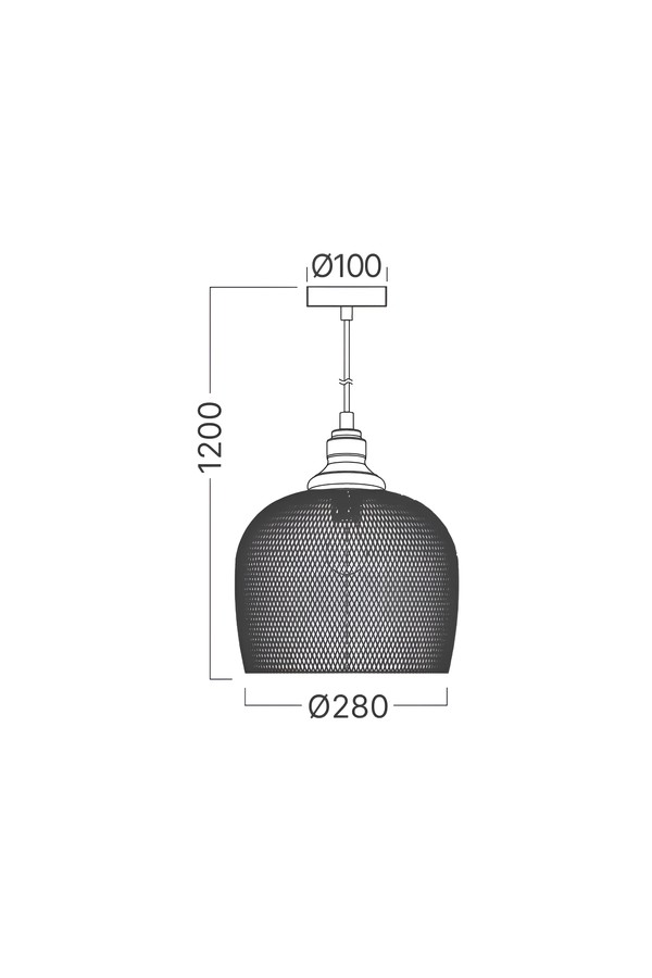 Braytron W006R 1H 1xE27 BLC PENDANT LIGHT