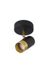 Braytron G002C 1H 1xGU10 GLD BLC CEILING LIGHT