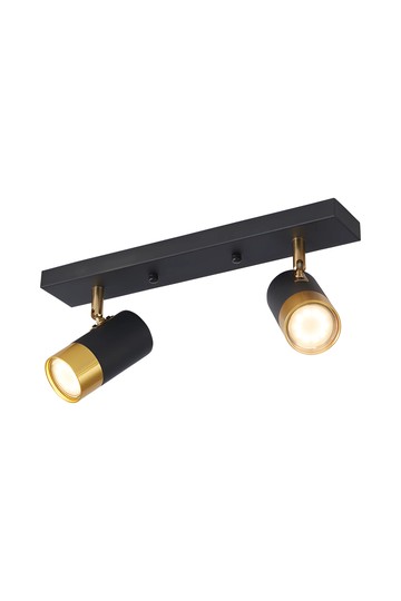Braytron G002C 2H 2xGU10 GLD BLC CEILING LIGHT