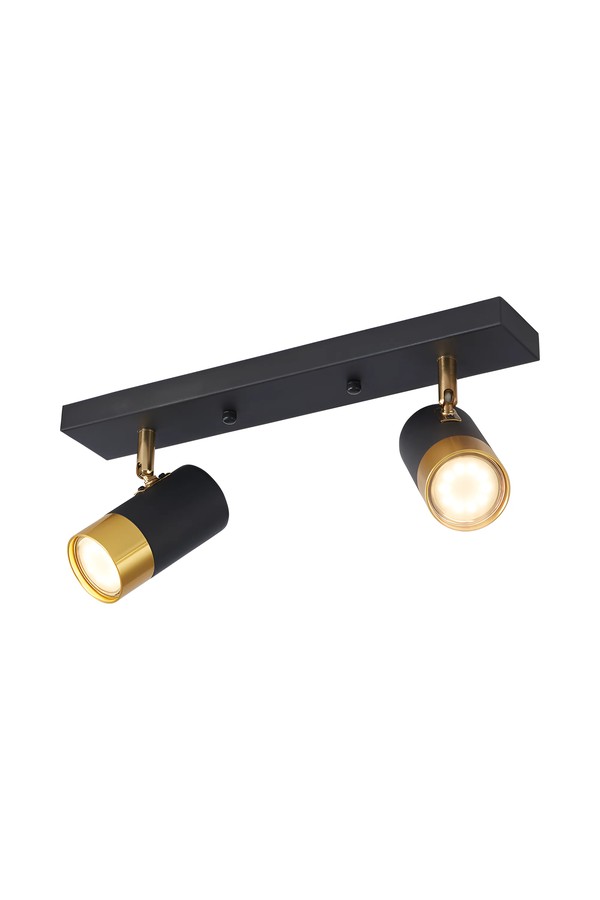 Braytron G002C 2H 2xGU10 GLD BLC CEILING LIGHT
