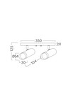 Braytron G002C 2H 2xGU10 GLD BLC CEILING LIGHT