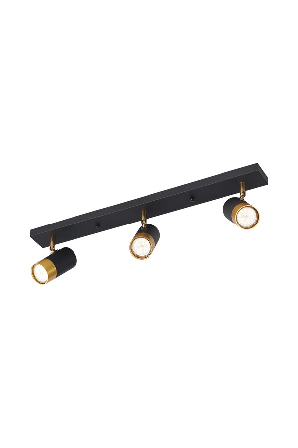 Braytron G002C 3H 3xGU10 GLD BLC CEILING LIGHT