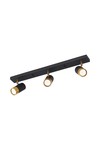 Braytron G002C 3H 3xGU10 GLD BLC CEILING LIGHT