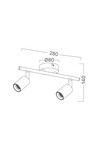 Braytron G003C 2H 2xE27 BLC CEILING LIGHT