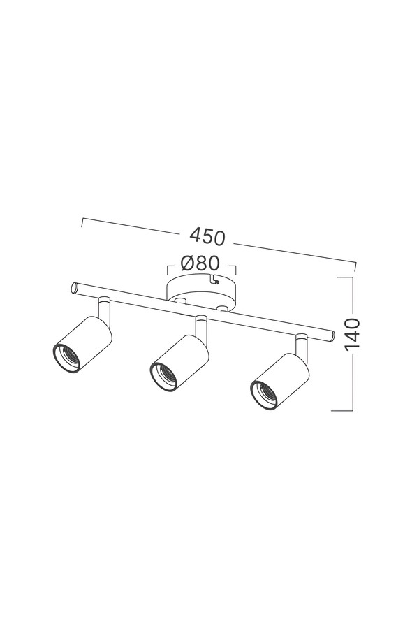 Braytron G003C 3H 3xE27 BLC CEILING LIGHT