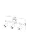 Braytron G003C 3H 3xE27 BLC CEILING LIGHT