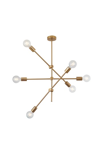 Braytron G004C 6H 6xE27 GLD PENDANT LIGHT
