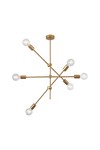 Braytron G004C 6H 6xE27 GLD PENDANT LIGHT