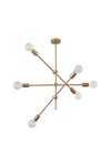 Braytron G004C 6H 6xE27 GLD PENDANT LIGHT