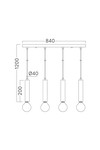 Braytron G005S 4H 4xE27 BLC PENDANT LIGHT
